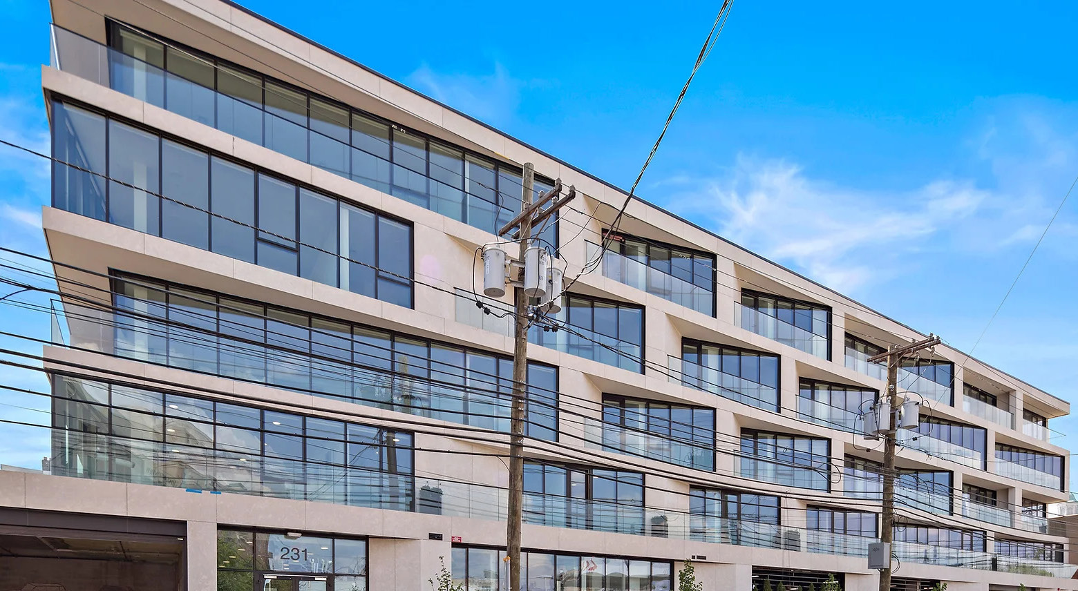 231 WHK, a limestone-clad LEED Platinum residential building in Weehawken